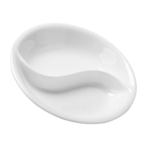 Alipis Kitchen Dishes Stackable Ceramic Sauce Dishes Porcelain Soy Sauce Bowl Compact Serving Bowl Set for Chips Ketchup and Syrup