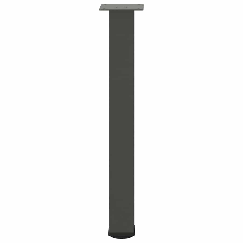 4 patas de consola de acero con recubrimiento en polvo, color antracita, 72-74 cm, ajustables, con patas niveladoras, patas de muebles, para escritorio, comedor, salón, estable y moderno