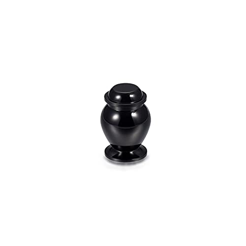 Urne funéraire en acier inoxydable 316L noir 70mm pour cendres souvenir