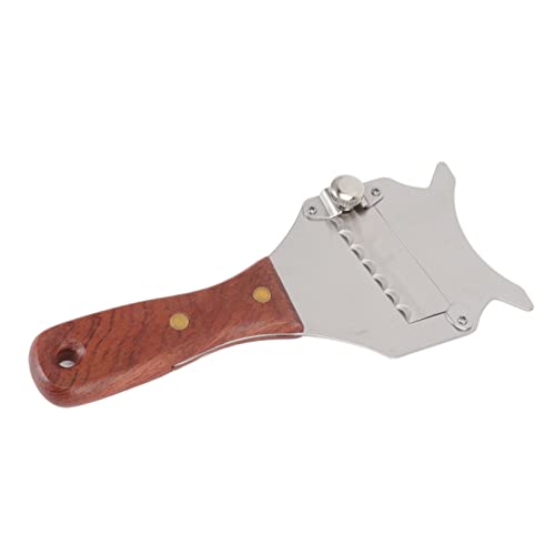 Nikou Adjustable Stainl Steel Truffle Grater, Easy to Use Cutter with Ergonomic Wooden Handle for Chote and Truffles, Mini Grater, Kitchen Tool