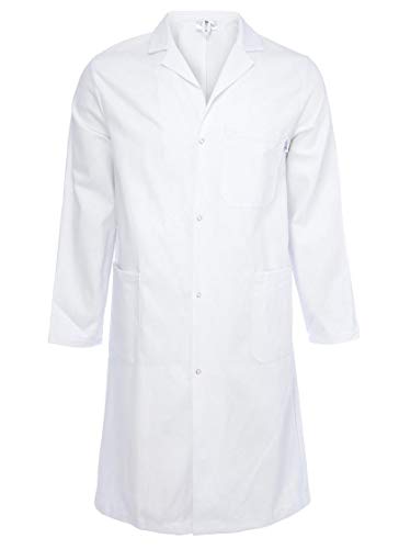 Highliving - Abrigo de laboratorio, unisex, color blanco, talla XS (32  34)