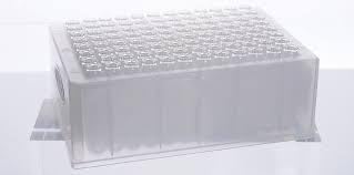 07-8070N-1200-A Polypropylene µLPlate Deep Well Plate Assembled Component Kit, Clear, 1.2 ml, Round Insert Installed and Natural Cap with PTFE/Silicone Septa