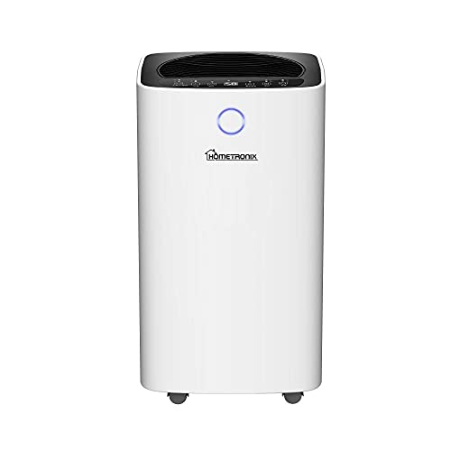 12L HomeTronix Dehumidifier for Mould Moisture Damp Extraction with Air Purifier 24 Hour Timer LED Display Laundry Drying Function