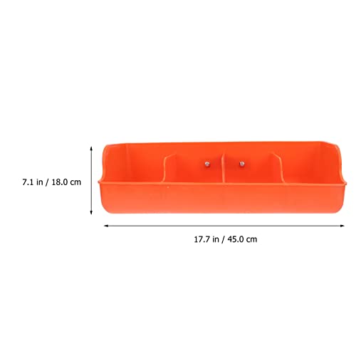 Pig Feeder Trough, Fence Feeder Poultry Feeder 4 Slots Cattle Goat Sheep Pig Feed Trough Bucket Live