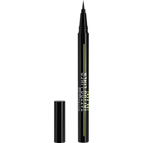 Maybelline Pen Eyeliner Waterproof Brush Tip Liner Delivers Bold Saturated Even Impact In 1 Continuous Line Smudge Fade & Flake Resistant Jet Black