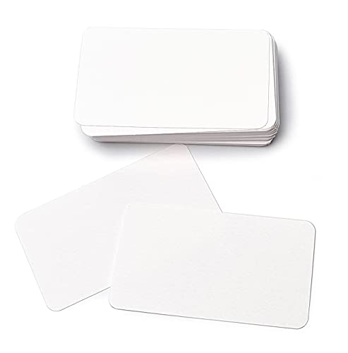Cartes vierges lot de 100 blanches 3,5 x 2 pour ne plus oublier vos notes - 3
