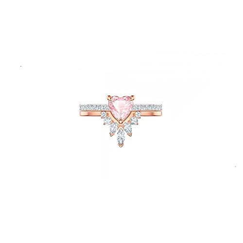 1.5 Carat Bridal Ring Set Heart Cut Cubic Zirconia Wedding Rings Curved CZ Engagement Stackable Rings for Women (Size 7)