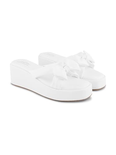 Image of JM LOOKS Women's Open Toe Platform Wedge Sandals | Fashionable with Unique Upper Detail