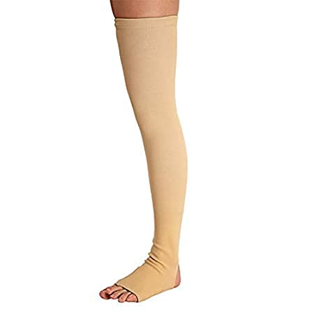 Sheetal TradersCotton Compression Below Knee Stockings Length for Varicose Veins For Men & Women (Colour – Cream) (XL)