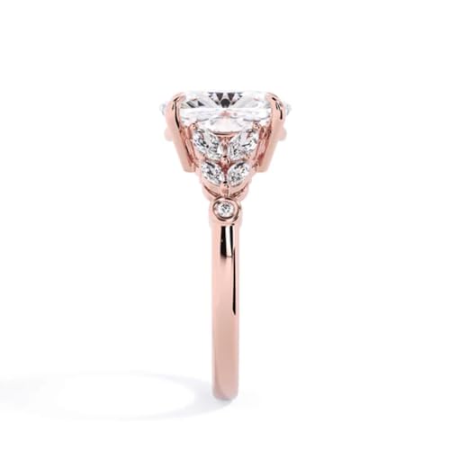 1-5 Carat Moissanite Engagement Ring 10K 14K 18K Gold Halo 925 Sterling Silver Wedding Anniversary Bridal Set Gift for Women4