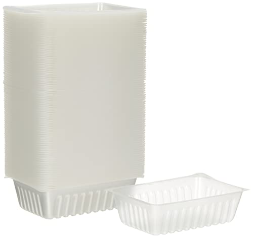GUILLIN - CAISSIPACK BT750, 1 Lot de 250 Plateau Charcutière 750cc, Polystyrène, Transparent, 17,6 x 11,6 x 4,9 cm