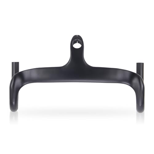Road Bicycle Road Bike Handlebars Aero Bars for Road Bike Gravel Bikes for Man Carbon Road Handlebar Stem City Bike Break-winding Handlebar Accessories Carbon Integrated Handlebars with Stem (420x90)