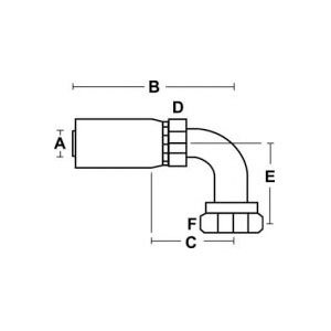 HC-FFX90 Female Seal Lok Swivel 90 Part No: A-FFX90-04-04