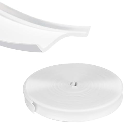 upuuup Vinyl Insert Trim Body Molding Insert Trim Screw Cover Trim (7/8 "-50FT-White) Cover