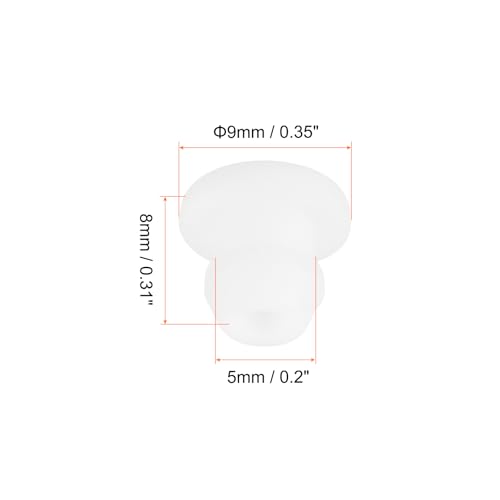 Image of Snap in Locking Hole Plugs Rubber Panel Seal Cover Drilled Silicone Caps, [for Kitchen Rubber, Waterproof Sealing Plugs] - 5mm /0.2in /White /10Pcs