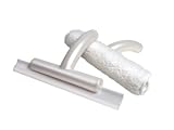 Clerét Squeegee & Scrubber Set Including a Replaceable Dual Edge Cleaning Blade, Pearl Handle & Gentle Scrubber Attachment • Proudly Made in USA