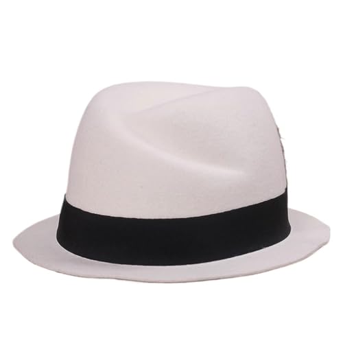 Chapeau melon en laine tweed vintage pour femme élégante et style jazz rétro