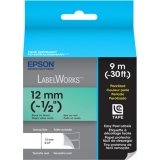 Epson LabelWorks Pearlized LC Tape Cartridge ~1/2-Inch Black on Green (LC-4GBL9)