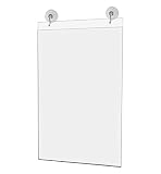 Marketing Holders Window Sign Holder 11' x 17' with 2 Predrilled Holes and Suction Cups with Hooks for Lease or Sale Signs in Real Estate Agencies and Car Dealerships Clear Acrylic