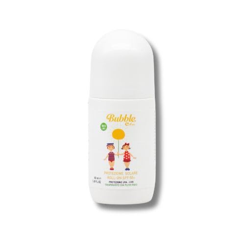 Bubble & Co Crema Solare Protezione Alta con Filtro Spf 50-100 ml formato Roll On - adatta a neonati e sul viso