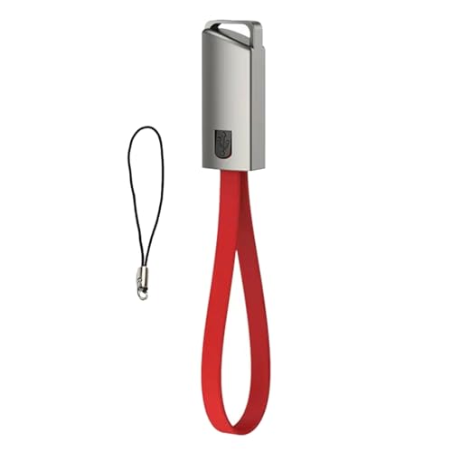 LLINthy Llavero portátil USB a tipo C, cable de carga de 2,4 A, salida estable, transferencia de 480 Mbps, para dispositivos móviles, llavero, cable de datos
