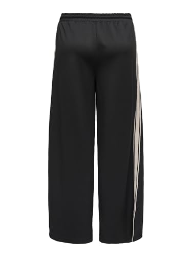 Pantalon classique à rayures larges noir fluide au tombé impeccable coupe ample S