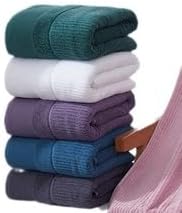 Thickened Pure Cotton Bath Towel with Embroidered Gift, Large Towel Cover, Hotel Absorbent Pure Cotton Bath Towel (White, 80 * 160cm)