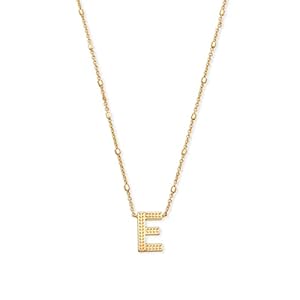 Kendra Scott Letters A-Z Pendant Necklace for Women, Fashion Jewelry, 14k Gold-Plated Brass