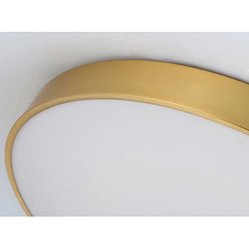 Plafoniera LED Ultrasottile Dorata Moderna e