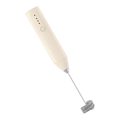 Frother eléctrico de leche de café - 3 velocidades, batidor recargable a mano, para latte, capuchino, chocolate caliente, batido de huevos | Aficionados a las herramientas de cocina con crema portátil