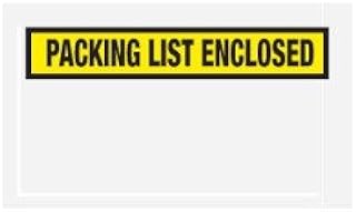 SHPPL445 - Packing List Enclosed Envelopes, 5 1/2 x 10
