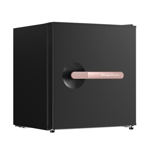 Image of Frigidaire BLACK-ROSEGOLD Retro Mini Refrigerator-Energy Saving-Adjustable Thermostat Control-Side Mounted Bottle Opener-Ideal for Dorm, Office, RV, Garage, Apartment 1.6 Cubic Feet