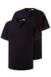 shirt knopfleiste hinten Halbarm bis 7XL, T-Shirt im Doppelpack, Henley-Shirt, Rundhalsausschnitt, Knopfleiste, Navy, Navy 3XL 708420 70-3XL
