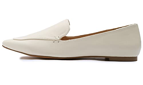 Image of FEVERSOLE Women's Loafer Flat Pointed Fashion Slip On Comfort Driving Office Shoes