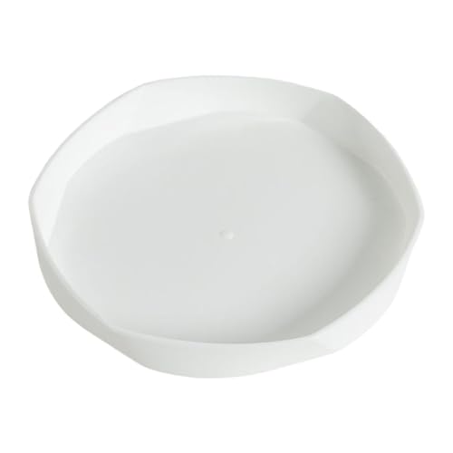 Phantasmia 植木鉢受け皿 丸型ドリップトレイ ? 通気孔付きで根腐れ防止、屋内屋外対応の多目的プランターソーサー (L (ホワイト))