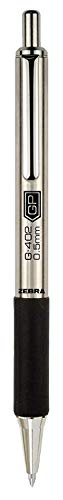 Bolígrafo Gel Retráctil Zebra Pen G-402 Acero Inoxidable miniatura 3