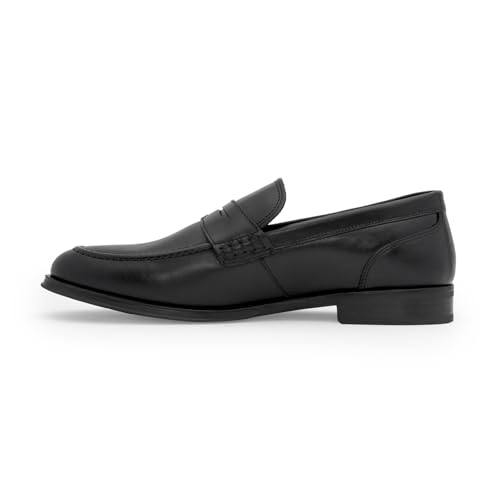 Image of Red Tape Men's Formal Shoes Black Leather Round Toe Lace-Up