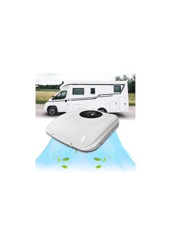 12 Volt RV AC Unit, 12V Air Conditioner Electric Parking DC Air Conditioner for Rooftop, Motorhome, Camper Van, Truck, Excavator, Off-Road Vehicle