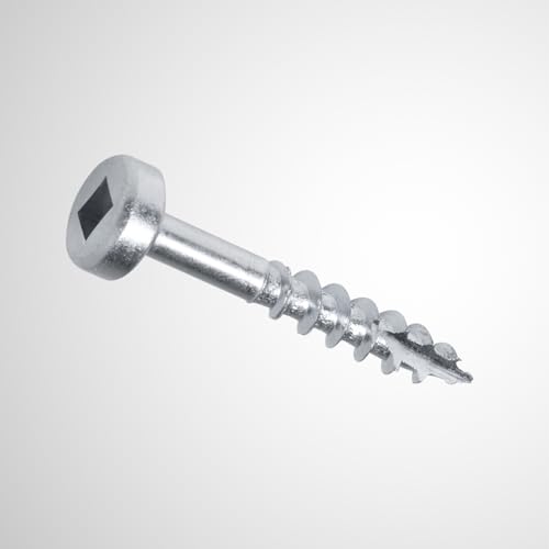 Image of POWERTEC 200 PK Pocket Hole Screws, Pan-Head, #2 Square Drive, 1 inch Coarse Thread for Pocket Hole Jig, Drawer & Picture Frame (72261)
