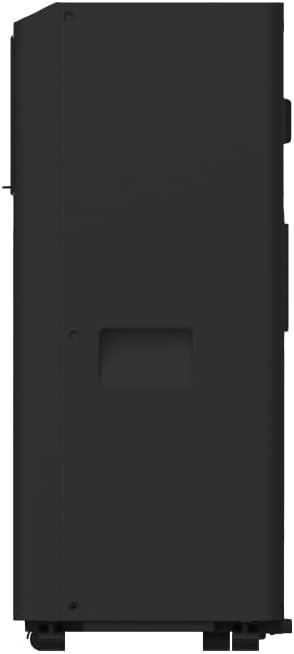 Side view of the Mistral MPAC1200R portable air conditioner, showing the exhaust hose connection point and side handle.