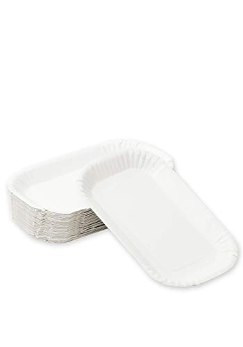Pappschalen P181 15x23x2cm KU60,eckig, Currywurstschalen, Pommes schalen, Essteller, Imbiss schalen, Imbissplatten Größe 100 Stück Cover