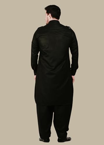 Image of K-ROYALS Men's Cotton Blend Pathani Kurta Pyjama Suit