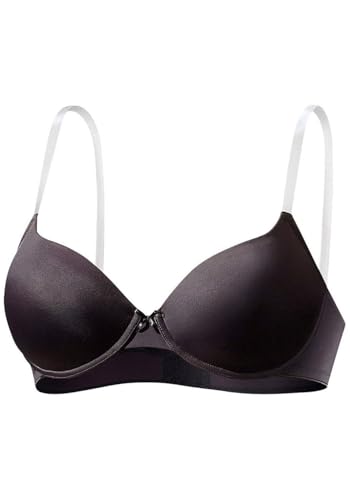 Image of LASCANA Women's Underwire T-Shirt Bra - Clear Adjustable Straps, Lightly Padded Cups, Perfect for Form-Fitting Tops