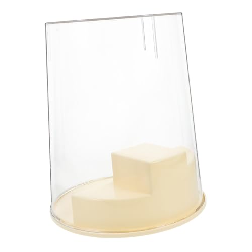 YARNOW Vitrina De Artesanías Transparente con Base para Exponer y Muñecas Caja De Exhibición para Coleccionistas
