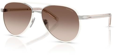 Silver Mirrored Sunglasses by Prada, 23e10s - Silver - Caffe Sfumato Specchio Oro, 56