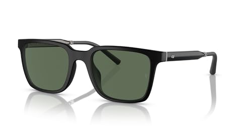 Oliver Peoples 0OV5553SU Mr. Federer 70019A Semi-Matte Black/Green Polarized Men's Rectangular Sunglasses, 52/20/145