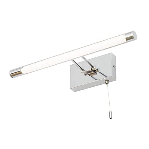 Britalia LED Polished Chrome Bathroom Modern Switched Picture & Mirror Light 41cm IP44 | 8W LED - 395 Lumens | 3000k Warm White