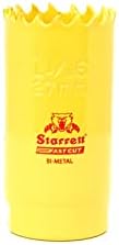 Starrett HSS Bi-Metal Hole Saw - FCH0100 Fast Cut Extra Cobalt Hole Saw - For Stainless Mild Sheet Wood Plastic Various Materials - 25mm