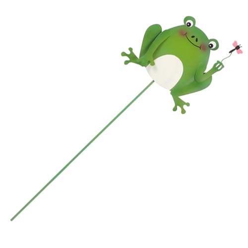 CLISPEED Wetterfeste Eisen-gartenfigur Frosch Mit Stecker Robuste Gartendeko Für Terrasse Rasen Innenhof Und Vorgarten Rostfrei Corrossionsbeständig Für Natürliche Außenbereich-Gestaltung