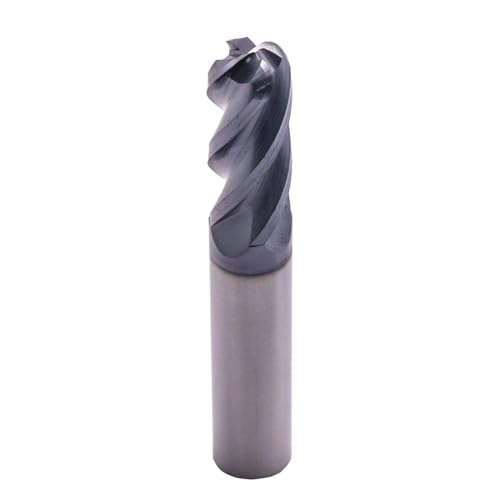 Image of 3 /8 inch 4 Flute Solid Carbide End Mill, 0.125 inch Corner Radius, AlTiN Coated | 30 Degree Helix, 3 /8 inch Cutting Diameter, 3 /8 inch Shank Diameter, 1 inch Length of Cut, 2-1 /2 inch Overall Length